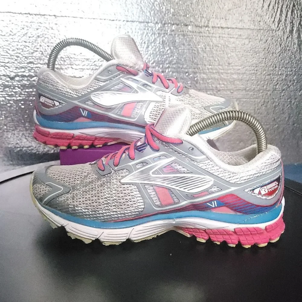 Brooks Women's Brooks Ravenna 6 Raspberry Paradise Gray Running Shoes 7.5 B - Picture 3 of 13